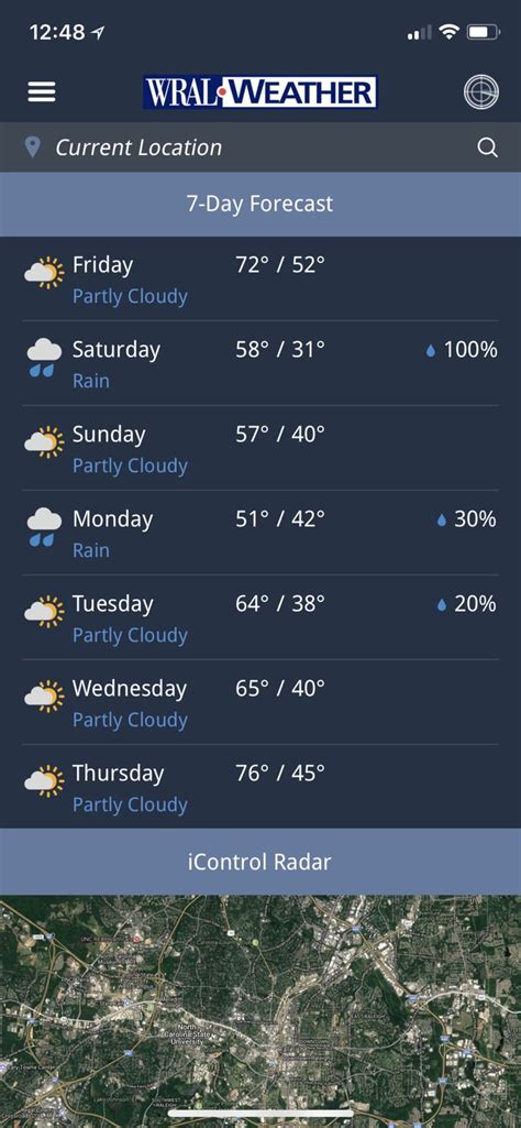 wral weather seven day forecast.